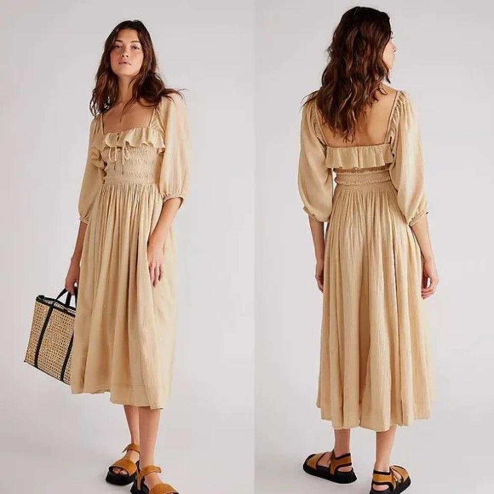 NWT Free people Oasis dress in sand